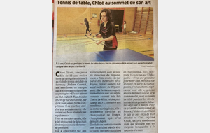 Presse : Chloé aux championnats de France minimes